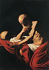 Caravaggio St Jerome painting